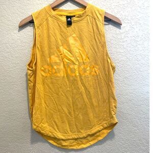 Adidas Graphic Sleeveless Yellow Workout Tank Top Size XS